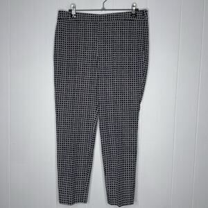 Talbots Women’s Chatham Ankle Pants Geo Print Navy Blue Size 10P